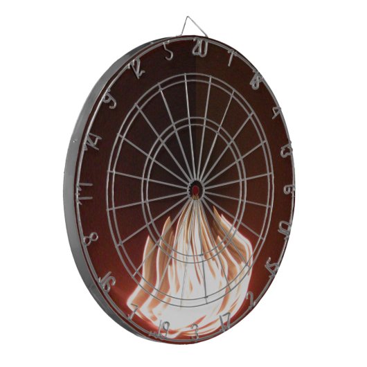 Schöne Abstrakte Flammenkunst Print Dartscheibe (Vorderseite Links)