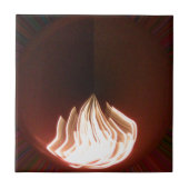 Schöne Abstrakte Flammenkunst Print Fliese (Vorderseite)