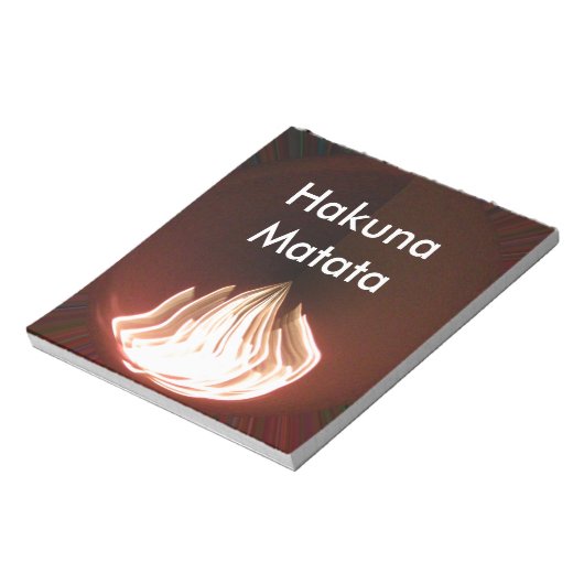 Schöne Abstrakte Flammenkunst Print Notizblock (Rotiert)