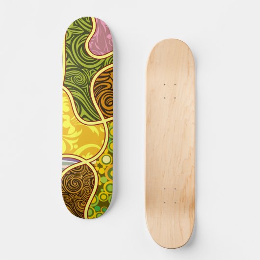 Schöne Abstrakte Formen Skateboard (Vorderseite)