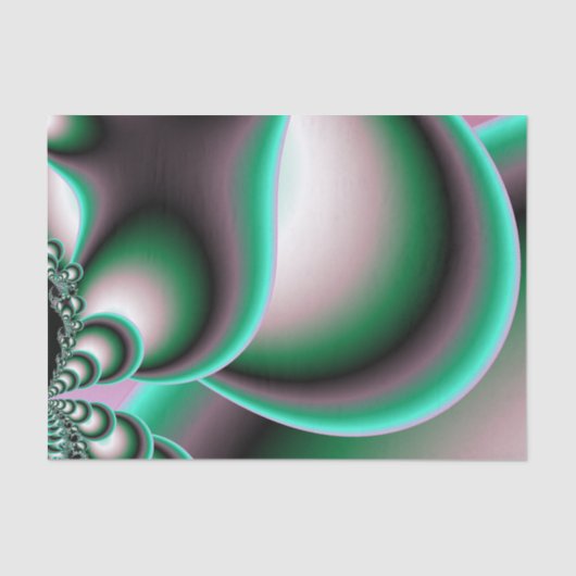 Schöne Abstrakte Fraktal-Spiralkreise Seidenpapier (Vorderseite)