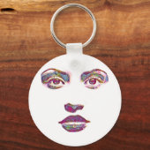 schöne abstrakte Frauen sehen sich Make-up Beauty  Schlüsselanhänger (Vorderseite)