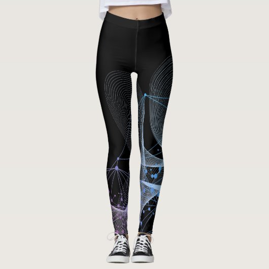 Schöne Abstrakte Geometrische Stilkunst auf dem Sc Leggings (Vorderseite)
