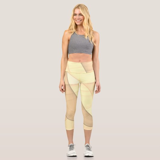 Schöne Abstrakte geometrische Stilkunst Capri Leggings (Vorderseite)