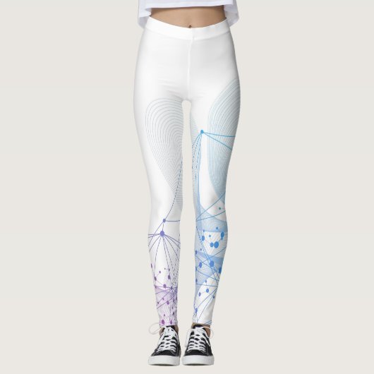 Schöne Abstrakte geometrische Stilkunst Leggings (Vorderseite)