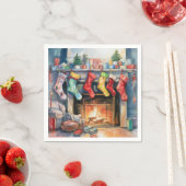 Schöne Abstrakte Kamin-Strumpf Serviette (Beispiel)