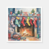 Schöne Abstrakte Kamin-Strumpf Serviette (Vorderseite)