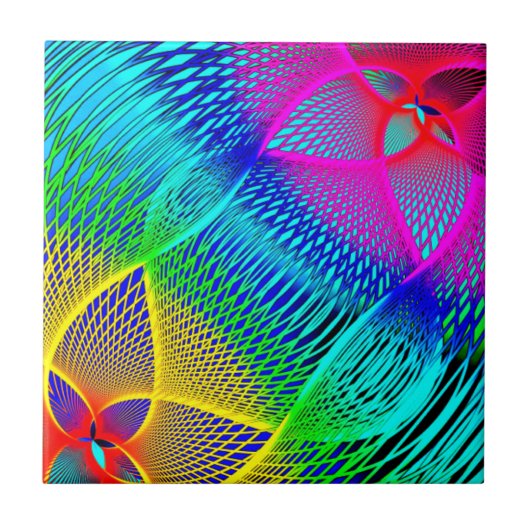 Schöne Abstrakte Keramik Tile Fliese (Vorderseite)