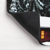 Schöne Abstrakte kleine Winterhütte Mousepad (Ecke)