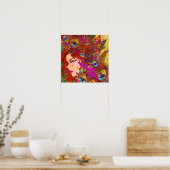 Schöne Abstrakte Kunst | Frauen mit Feathers Poster (Küche)