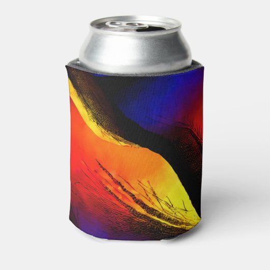 Schöne Abstrakte Kunst im Dunklen Hintergrund Dosenkühler (Kanne Rückseite)