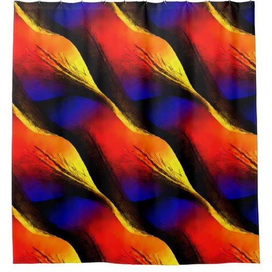 Schöne Abstrakte Kunst im Dunklen Hintergrund Duschvorhang (Vorderseite)