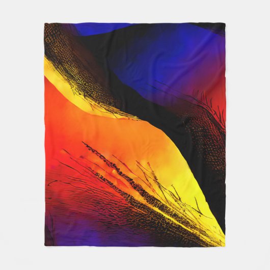 Schöne Abstrakte Kunst im Dunklen Hintergrund Fleecedecke (Vorderseite)