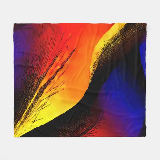 Schöne Abstrakte Kunst im Dunklen Hintergrund Fleecedecke (Vorderseite (Horizontal))