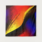 Schöne Abstrakte Kunst im Dunklen Hintergrund Wandteppich (Vorderseite (Horizontal))