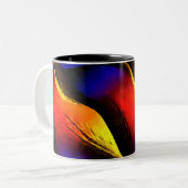 Schöne Abstrakte Kunst im Dunklen Hintergrund Zweifarbige Tasse (Vorderseite Links)