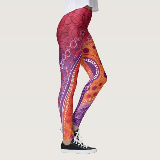 Schöne Abstrakte Kunst Leggings (Rechts)