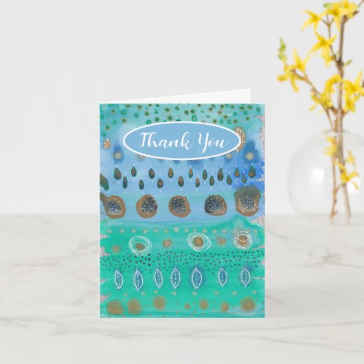 Schöne abstrakte Kunst, vielen Dank für Ihre Worte Karte (Gelbe Blume)