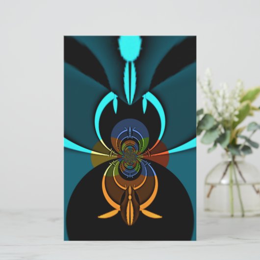 Schöne Abstrakte Kunstdruckerei in Kyōto Briefpapier (Stehend Vorderseite)