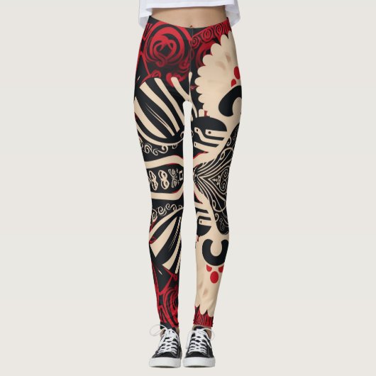 Schöne Abstrakte Leggings (Vorderseite)