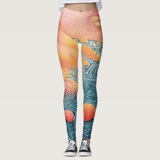 Schöne abstrakte Leggings (Vorderseite)