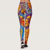 Schöne abstrakte Leggings (Rückseite)