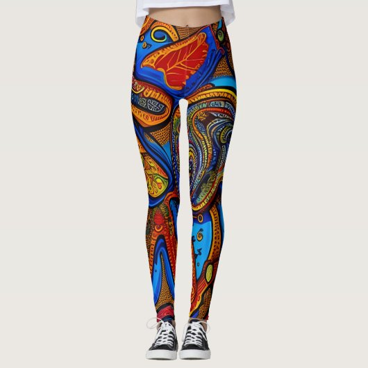 Schöne abstrakte Leggings (Vorderseite)