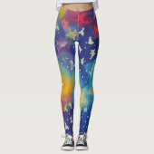 Schöne Abstrakte Leggings (Vorderseite)