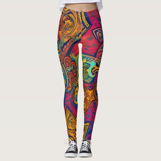 Schöne abstrakte Leggings (Vorderseite)
