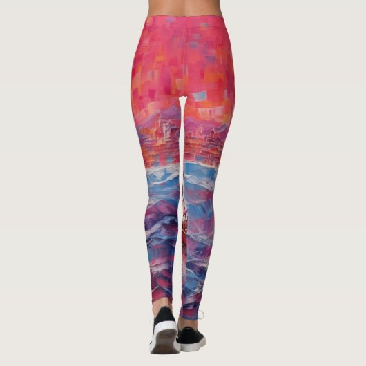 Schöne abstrakte Leggings (Rückseite)