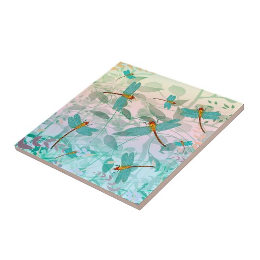 Schöne Abstrakte Libelle Fliese (Seite)