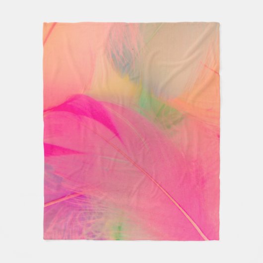 Schöne abstrakte lila und blaue Federn auf whad Fleecedecke (Vorderseite)