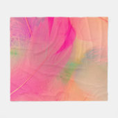 Schöne abstrakte lila und blaue Federn auf whad Fleecedecke (Vorderseite (Horizontal))