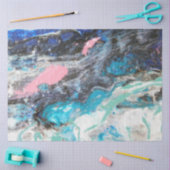 Schöne abstrakte Meerwassersalmonenpackung Seidenpapier (Basteln)