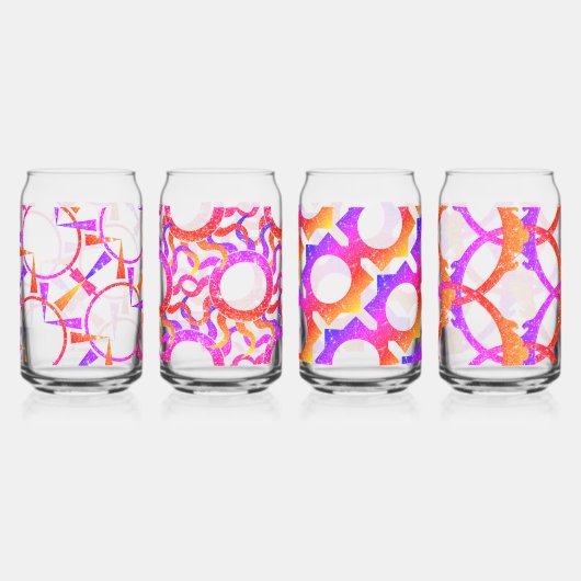 Schöne Abstrakte Muster Dosenglas (Hinten)