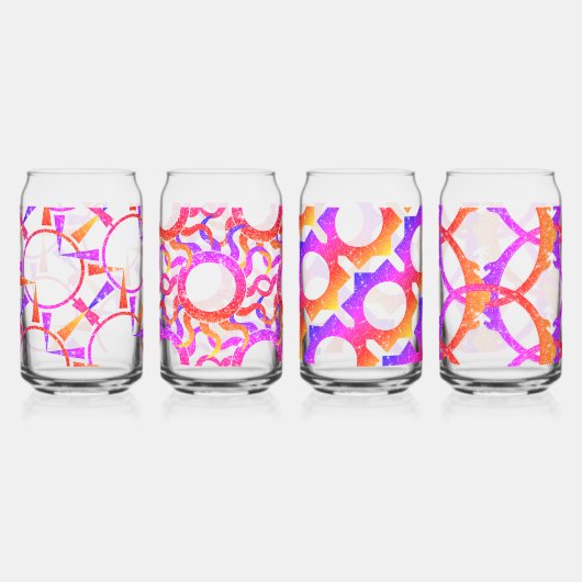 Schöne Abstrakte Muster Dosenglas (Vorderseite)