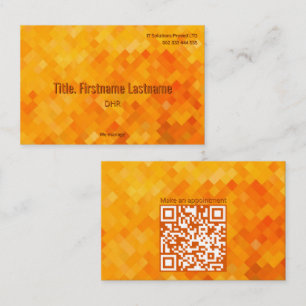 Schöne abstrakte orangefarbene Visitenkarte