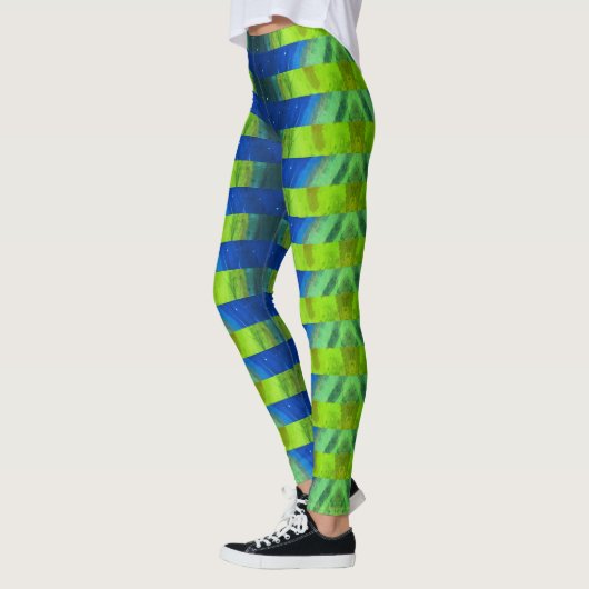 Schöne Abstrakte Peacock Alien Leggings (Links)