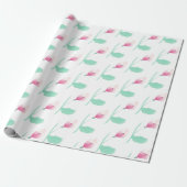 Schöne abstrakte rosa Blumen Geschenkpapier (Ungerollt)