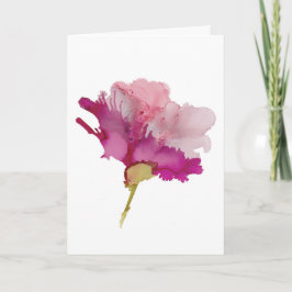 Schöne abstrakte rosa Blumen Grußkarte Karte