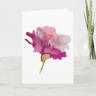 Schöne abstrakte rosa Blumen Grußkarte Karte