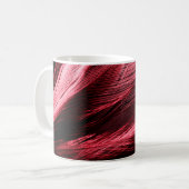 Schöne abstrakte rote Federn auf dunklem Hintergru Kaffeetasse (Vorderseite Links)