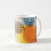 Schöne Abstrakte Scribble-Kaffee-Tasse Kaffeetasse (VorderseiteRechts)