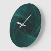 Schöne Abstrakte Smarald Green Große Wanduhr (Winkel)