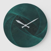 Schöne Abstrakte Smarald Green Große Wanduhr (Vorderseite)