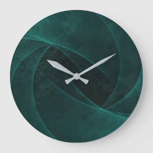 Schöne Abstrakte Smarald Green Große Wanduhr