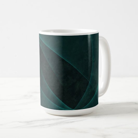 Schöne Abstrakte Smarald Green Kaffeetasse (VorderseiteRechts)