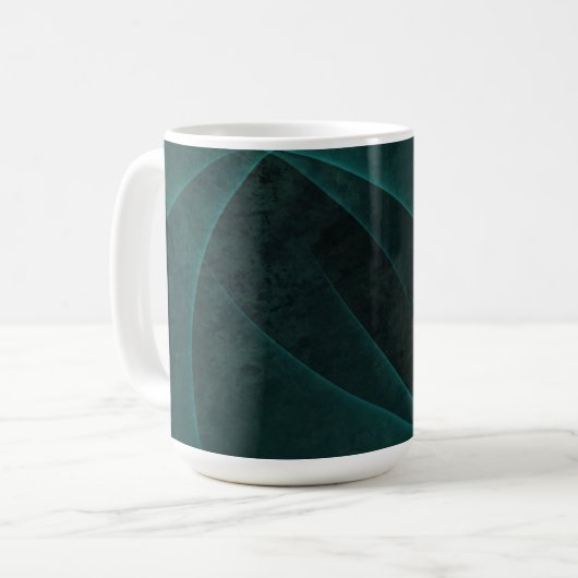 Schöne Abstrakte Smarald Green Kaffeetasse (Vorderseite Links)