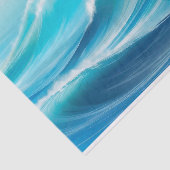 Schöne Abstrakte Soft Blue Ocean Splash Waves Seidenpapier (Ausschnitt)