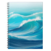 Schöne abstrakte Soft Blue Ocean Waves Splash Notizblock (Vorderseite)